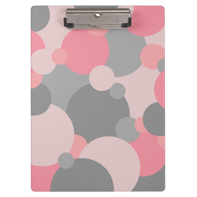 Pink-grey molecules Clipboard (Front)