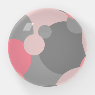 Pink-grey molecules paperweight