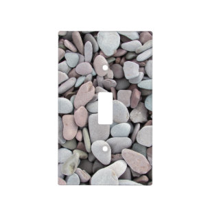 Pink Grey Stones Pebbles Texture Light Switch Cover