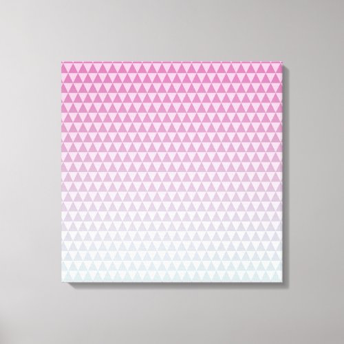 Pink Grey Triangles Canvas Print
