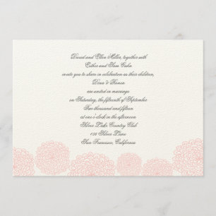 Pink Grey Wedding Invitation