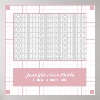 Pink Grid Photo Poster