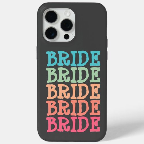 Pink Groovy Soft Gradient Bride Elegant Dark Gray iPhone 15 Pro Max Case