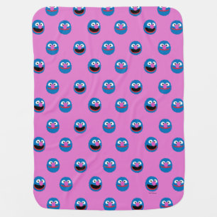 Pink Grover Face Pattern Baby Blanket