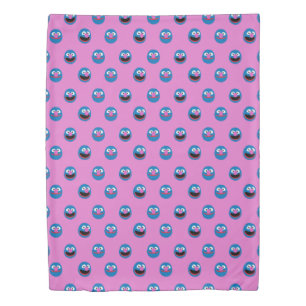 Pink Grover Face Pattern Duvet Cover