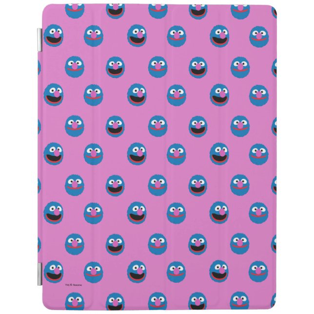 Pink Grover Face Pattern iPad Smart Cover (Front)