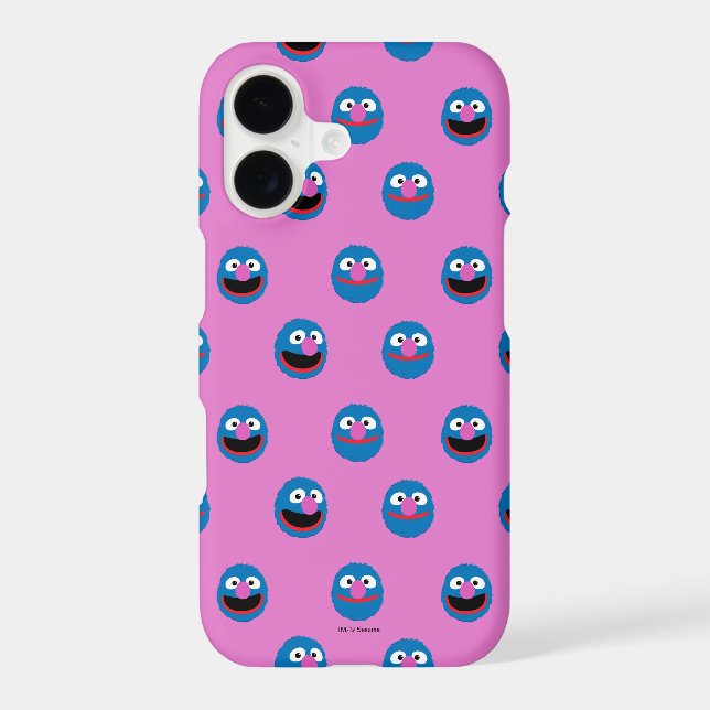 Pink Grover Face Pattern Iphone Case (Back)