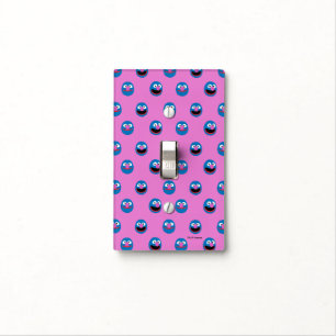 Pink Grover Face Pattern Light Switch Cover