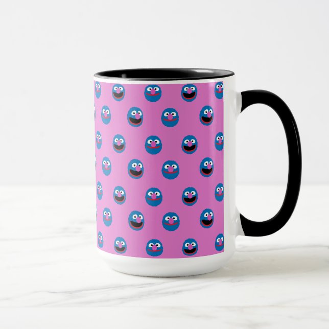 Pink Grover Face Pattern Mug (Right)