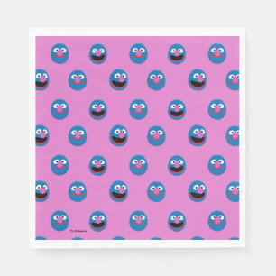 Pink Grover Face Pattern Napkins