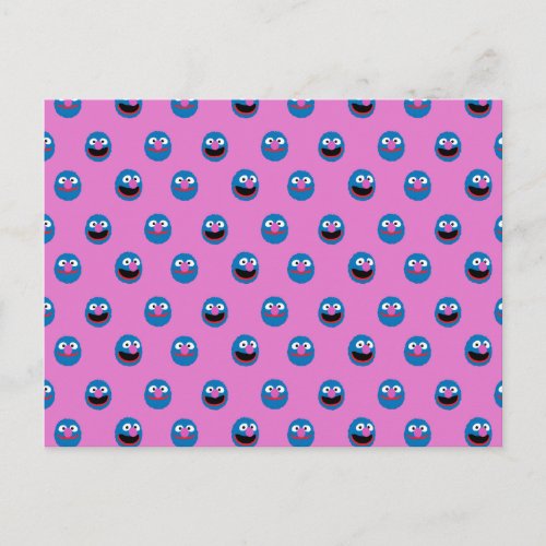 Pink Grover Face Pattern Postcard