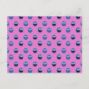 Pink Grover Face Pattern Postcard