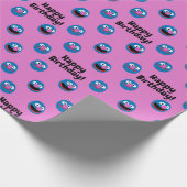 Pink Grover Face Pattern Wrapping Paper (Corner)