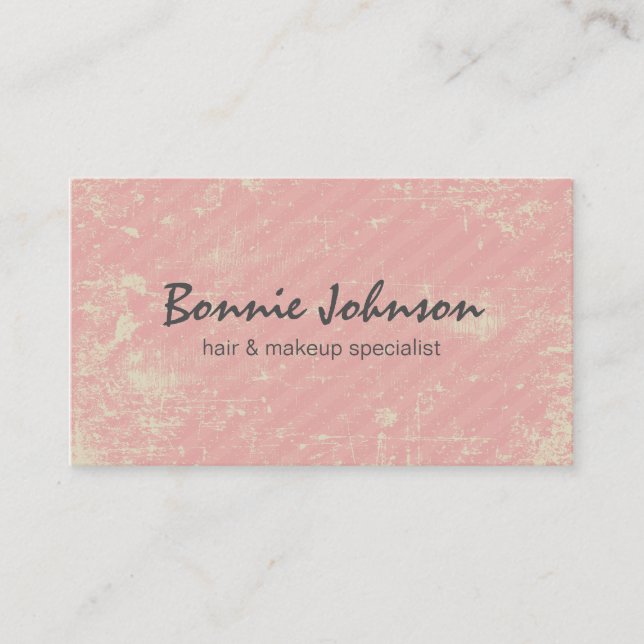 Pink Grunge Business Card (Front)