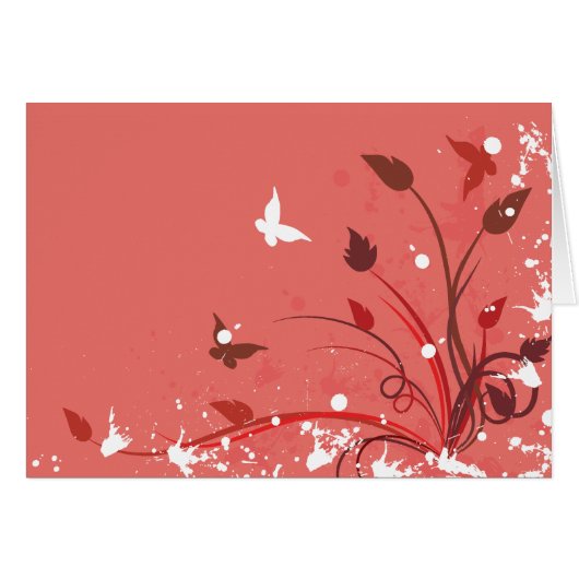 Pink Grunge Butterfly Cards (Front Horizontal)