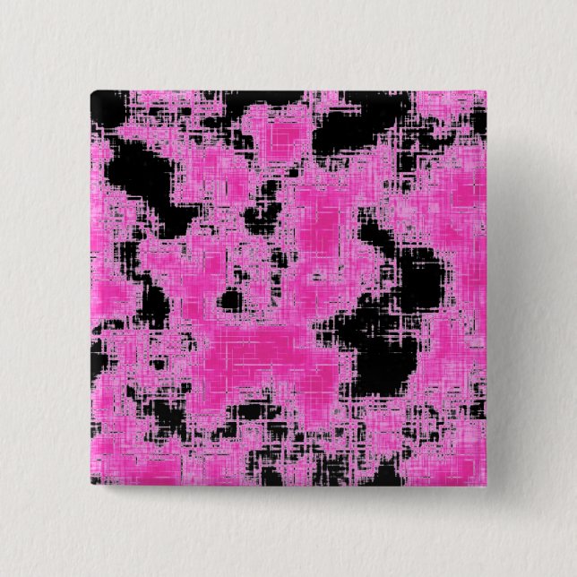 Pink Grunge Button (Front)