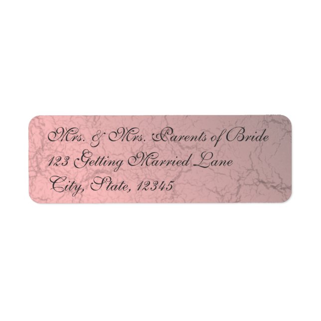 Pink Grunge Damask Label (Front)