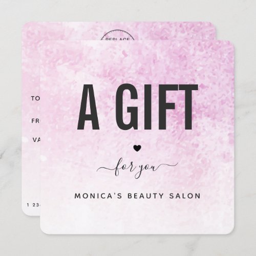 Pink Grunge Modern Trendy Beauty Salon Makeup Hair