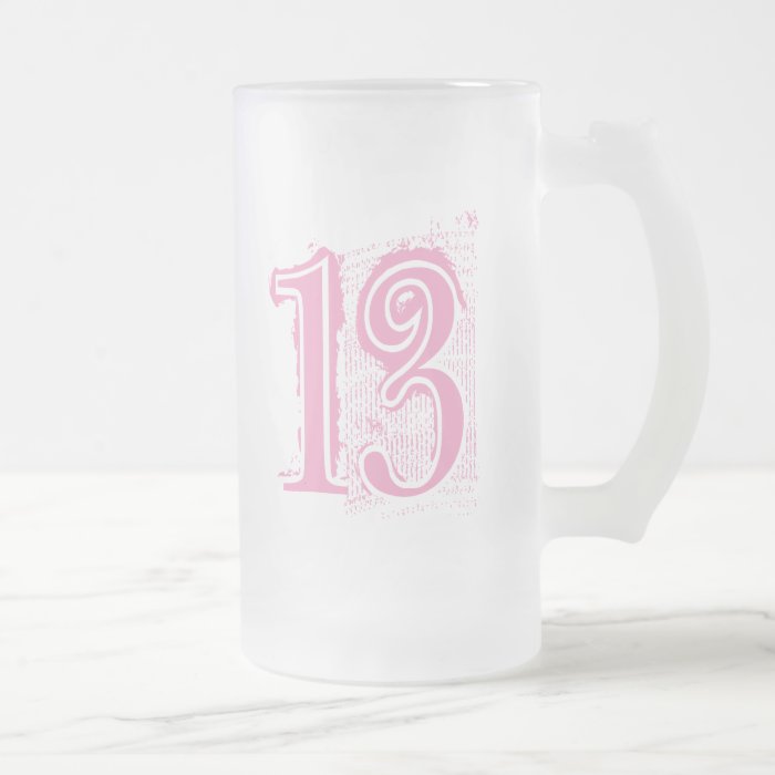 PINK GRUNGE NUMBER 13 MUG