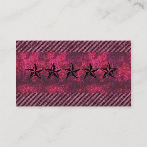 Customizable Pink grunge rockstar business card