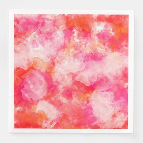 Pink Grunge Texture in Watercolor Paper Dinner Napkins