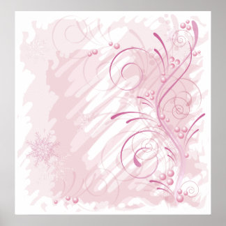pink grunge winter poster