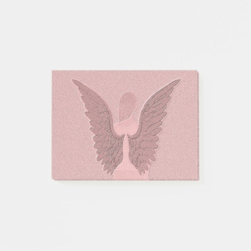 Pink Guardian Angel Post_it Notes