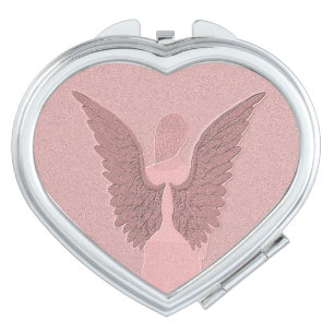 Pink Guardian Angel Vanity Mirror