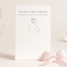 Pink Guess The Dress Bridal Shower Stationery