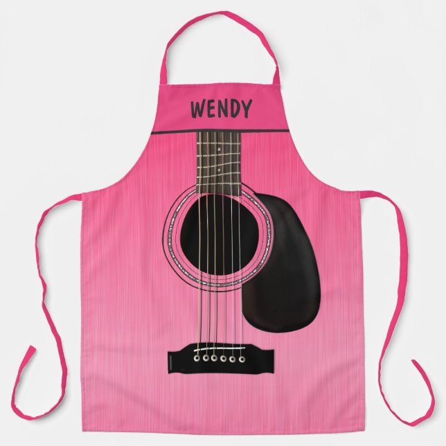 Pink Guitar Custom Apron (Front)