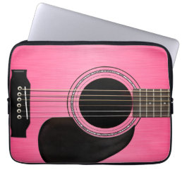 Pink Guitar Laptop Sleeve