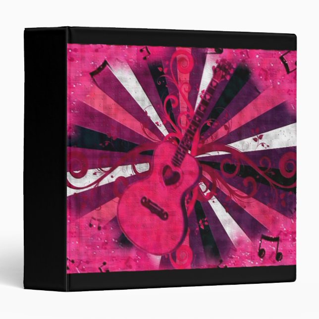 Pink Guitar, music binder (Front/Spine)