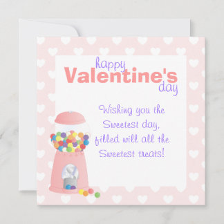 Pink Gumball Machine Holiday Card