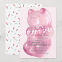 Pink Gummy Bear GIrl Baby Shower
