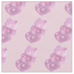 Pink Gummy Bear Pattern Fabric