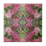 Pink Gumnut Eucalyptus Flowers Australian Native Ceramic Tile