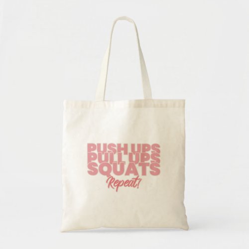 Pink Gym Instructions Tote Bag