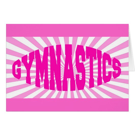 Pink Gymnastics Cards (Front Horizontal)