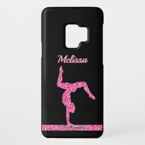 Pink Gymnastics Girl Sparkle Balance Beam Case_Mate Samsung Galaxy S9 Case