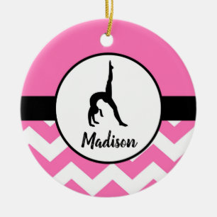 Pink Gymnastics Ornament