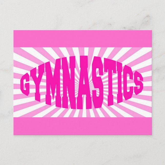 Pink Gymnastics Postcard (Front)