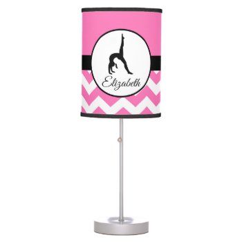 Pink Gymnastics Silhouette Lamp by Kookyburra at Zazzle