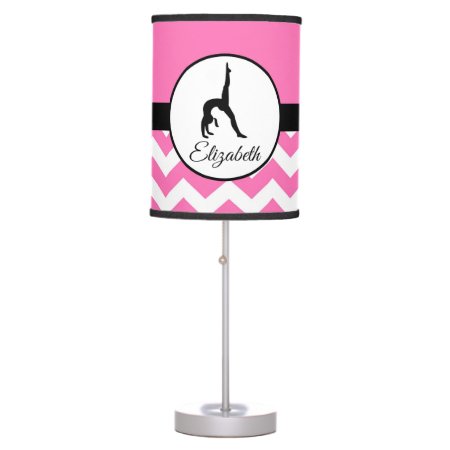 Pink Gymnastics Silhouette Lamp