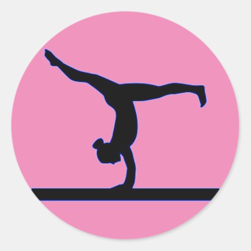 Pink gymnastics stickers