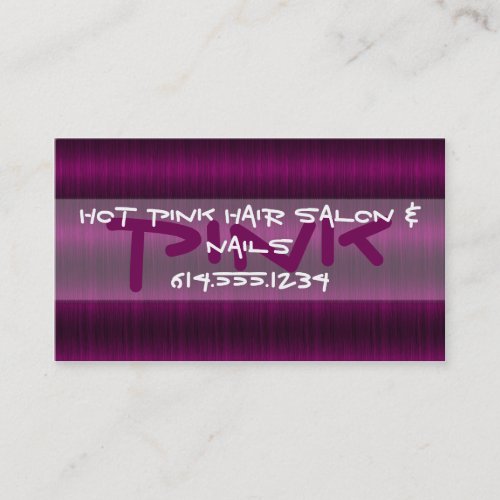 Pink Hair 2 Salon Stylist Beautician Business Card