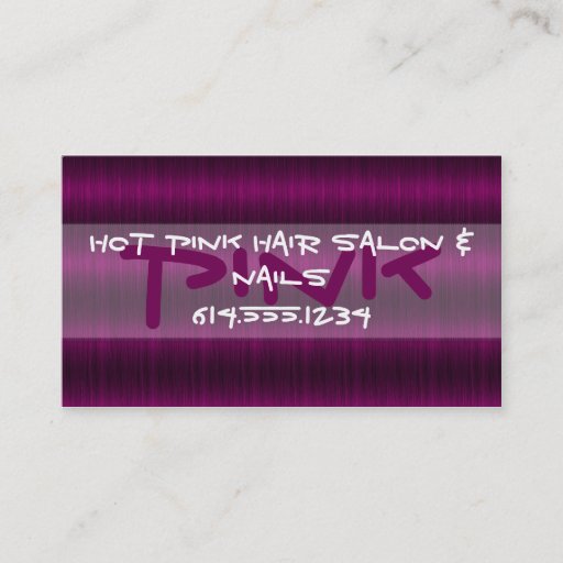 Customizable Pink Hair 2 Salon Stylist Beautician Business Card