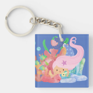 PINK HAIR MERMAID KEYCHAIN