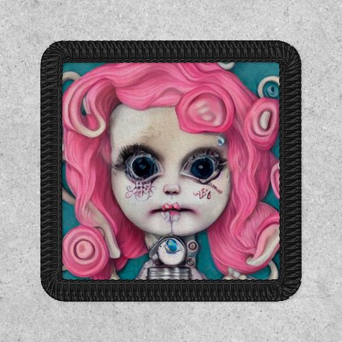 Pink Hair Monster Doll Patch