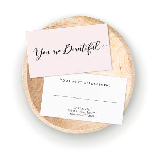 Pink Hair Salon Appointment Reminder Card