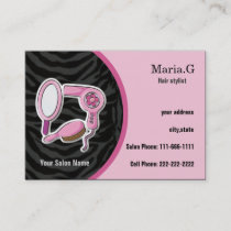 Pink Hair Salon businesscards Appointment Card
